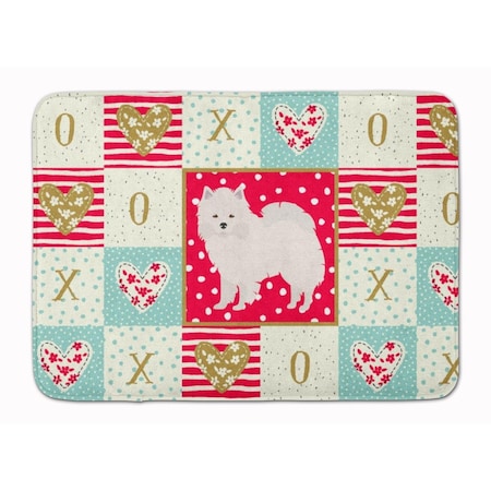 Carolines Treasures 19 x 27 in. American Eskimo Love Machine Washable Memory Foam Mat CK5808RUG